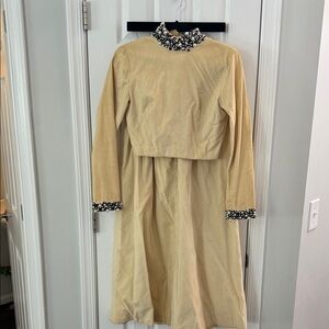 Vintage velvet two piece beaded collar